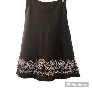 Ann Taylor Loft A-Line black skirt, size 4.  Fully lined.  Side zipper.